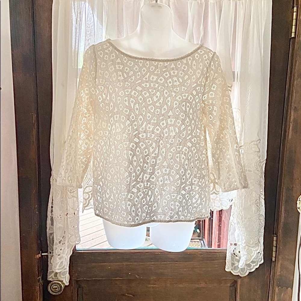 Ann Taylor Loft open lace top